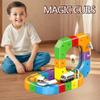 51PCS 3D Building Cube Track  Magical Track Train USB Rechargeable, DIY Race Car Track Building Kits with Signs,Rail Cube Magnetic Monorail, STEM Educational Toy for Ages 4-8 Boys Girls(1 Train) view 3