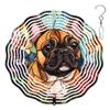 10-Inch Metal Wind Spinner French Bulldog with Perked Ears 3D Dog Wind Spinner, Unique Metal Hanging Kinetic Wind Sculpture Ornament Gifts for Women Yard Art Garden Patio Lawn Indoor Outdoor Decor view 1