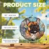 10-Inch Metal Wind Spinner French Bulldog with Perked Ears 3D Dog Wind Spinner, Unique Metal Hanging Kinetic Wind Sculpture Ornament Gifts for Women Yard Art Garden Patio Lawn Indoor Outdoor Decor view 3