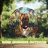 10-Inch Metal Wind Spinner French Bulldog with Perked Ears 3D Dog Wind Spinner, Unique Metal Hanging Kinetic Wind Sculpture Ornament Gifts for Women Yard Art Garden Patio Lawn Indoor Outdoor Decor view 4