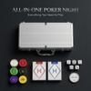 HEITOK Clay Poker Chips Set 500 PCS with Denominations, 14g Clay Composite Weighted Casino Poker Chips with Aluminum Travel Case for Texas Hold'em, Blackjack, Home Tournaments & Cash Games view 2