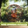 10-Inch Metal Wind Spinner Santa Claus and Elves 3D Wind Spinner, Unique Metal Hanging Kinetic Wind Sculpture Ornament Gifts for Women Yard Art Garden Patio Lawn Indoor Outdoor Decor view 4
