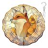 10-Inch Metal Wind Spinner Red Fox with Golden Flowers 3D Wind Spinner, Unique Metal Hanging Kinetic Wind Sculpture Ornament Gifts for Women Yard Art Garden Patio Lawn Indoor Outdoor Decor (1) view 1
