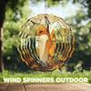 10-Inch Metal Wind Spinner Red Fox with Golden Flowers 3D Wind Spinner, Unique Metal Hanging Kinetic Wind Sculpture Ornament Gifts for Women Yard Art Garden Patio Lawn Indoor Outdoor Decor (1) view 4
