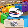 123PCS 3D Building Cube Track  Magical Track Train USB Rechargeable, DIY Race Car Track Building Kits with Signs,Rail Cube Magnetic Monorail, STEM Educational Toy for Ages 4-8 Boys Girls(2 Train) view 4