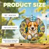 10-Inch Metal Wind Spinner Corgi Puppy with Sunflowers 3D Dog Wind Spinner, Unique Metal Hanging Kinetic Wind Sculpture Ornament Gifts for Women Yard Art Garden Patio Lawn Indoor Outdoor Decor view 3
