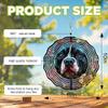 10-Inch Metal Wind Spinner Blue-Toned Pit Bull 3D Dog Wind Spinner, Unique Metal Hanging Kinetic Wind Sculpture Ornament Gifts for Women Yard Art Garden Patio Lawn Indoor Outdoor Decor view 3