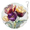 10-Inch Metal Wind Spinner Bouquet of Tulips 3D Floral Wind Spinner, Unique Metal Hanging Kinetic Wind Sculpture Ornament Gifts for Women Yard Art Garden Patio Lawn Indoor Outdoor Decor view 1