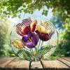 10-Inch Metal Wind Spinner Bouquet of Tulips 3D Floral Wind Spinner, Unique Metal Hanging Kinetic Wind Sculpture Ornament Gifts for Women Yard Art Garden Patio Lawn Indoor Outdoor Decor view 2