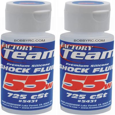Team Associated (2) 55w Weigh Silicone Shock Oil Fluid for Traxxas Losi Arrma