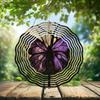 10-Inch Metal Wind Spinner Purple Butterfly 3D Wind Spinner, Unique Metal Hanging Kinetic Wind Sculpture Ornament Gifts for Women Yard Art Garden Patio Lawn Indoor Outdoor Decor view 2