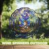 10-Inch Metal Wind Spinner White Rabbit in Starry Galaxy 3D Wind Spinner, Unique Metal Hanging Kinetic Wind Sculpture Ornament Gifts for Women Yard Art Garden Patio Lawn Indoor Outdoor Decor view 4
