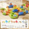 160PCS 3D Building Cube Track  Magical Track Train USB Rechargeable, DIY Race Car Track Building Kits with Signs,Rail Cube Magnetic Monorail, STEM Educational Toy for Ages 4-8 Boys Girls(1 Train) view 2