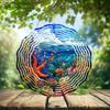 10-Inch Metal Wind Spinner Orange Starfish 3D Marine Life Wind Spinner, Unique Metal Hanging Kinetic Wind Sculpture Ornament Gifts for Women Yard Art Garden Patio Lawn Indoor Outdoor Decor view 2