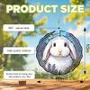 10-Inch Metal Wind Spinner White Lop-Eared Rabbit 3D Wind Spinner, Unique Metal Hanging Kinetic Wind Sculpture Ornament Gifts for Women Yard Art Garden Patio Lawn Indoor Outdoor Decor view 3