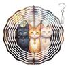 10-Inch Metal Wind Spinner Five Cats Sit Side by Side 3D Pet Wind Spinner, Unique Metal Hanging Kinetic Wind Sculpture Ornament Gifts for Women Yard Art Garden Patio Lawn Indoor Outdoor Decor view 1
