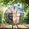 10-Inch Metal Wind Spinner Five Cats Sit Side by Side 3D Pet Wind Spinner, Unique Metal Hanging Kinetic Wind Sculpture Ornament Gifts for Women Yard Art Garden Patio Lawn Indoor Outdoor Decor view 2
