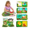 Montessori Busy Farm Book & Backpack Bundle, Interactive Quiet Book for Toddlers & Preschoolers, Educational Early Learning Travel Toy with Waterproof Backpack, Back-to-School Gift view 1