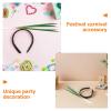 2pcs Festival Headband: Mardi Gras Headdress Cosplay Hair Band - Fake Green Onion Shape Party Headwear - Holiday Gathering Party Decoration view 3