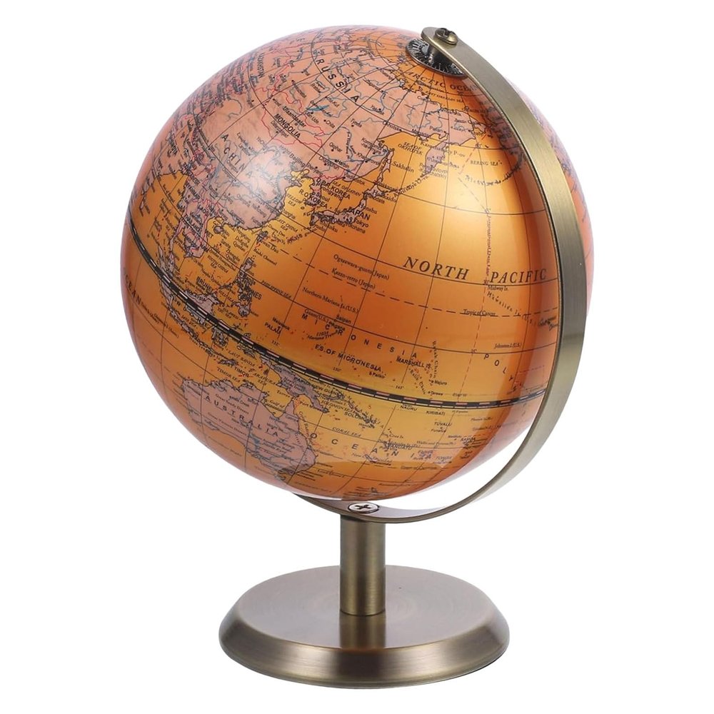 BETOOKY Geography Learning Globe: Rotating English Globe 5.5" With Stand For Study And Living Room - Geography Learning For School Office Classroom Tabletop