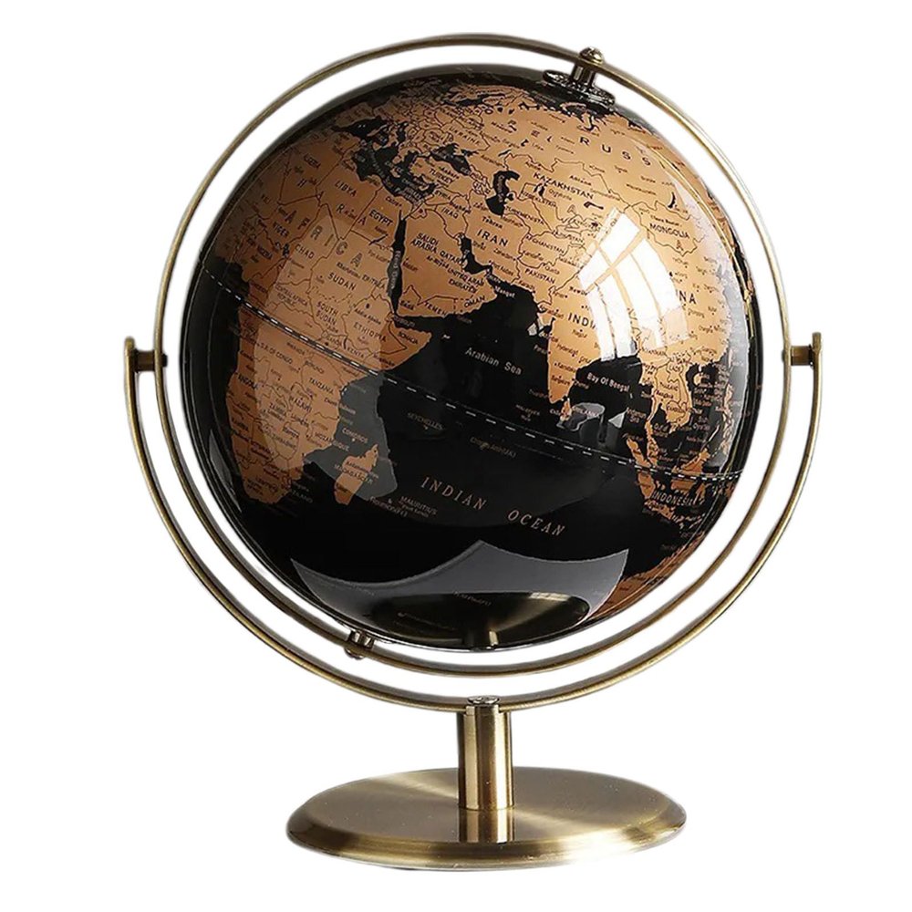 BETOOKY World Globe With Stand: Rotating Earth Globe Stable Base With Printed Map - Classroom Geography Learning Tool For Office And Desk Decor