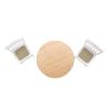 Aatraay 3 Pcs 1:12 Scale Dollhouse, Dining Table Set Wooden Miniature Table and Chairs Furniture Accessories view 2
