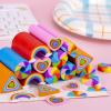 6 Pcs Heart Painting Erasers Rainbow School Supplies for Art Projects Soft Pencil Eraser Students Pencil Love Heart Eraser Rainbow School Supplies view 3