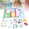 TOPINCN Room Decor Felt Story Board, Preschool Learning Activities Felt Board Learning Interactive Play Kit Wall Hanging for Toddlers Kids view 3