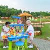 TOPINCN Kids Sand and Water Table, 3 Tier Large Activity Play Table with Slide and Storage, Modular Design for Outdoor Indoor Play, Beach Yard Home Kindergarten view 3