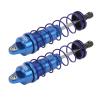 2Pcs RC Shock Absorber, Aluminum Alloy Adjustable Oil Damper, High Strength CNC Machined Shock Absorber for 1/10 RC Car, 95mm Installation Hole Pitch with Brass Ball Heads and Scre (Dark Blue) view 3