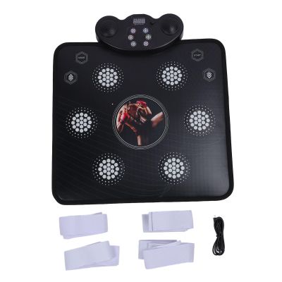 Segrehy Music Boxing Machine Dance Pad 2 in 1 Interactive Wall Mounted Punching Mat with Sound Features Soft PVC Stress Relief Exercise Mat for Adults Kids Home Gym Workout 21.1 x 22.4in