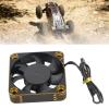 50mm RC Motor Cooling Fan Heat Sink, Aluminum Alloy Cooler with JST Plug, Efficient Heat Dissipation for RC Inductive Non Inductive Motor, Lightweight Durable Design for RC Cars an (Black Gold) view 2