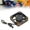 50mm RC Motor Cooling Fan Heat Sink, Aluminum Alloy Cooler with JST Plug, Efficient Heat Dissipation for RC Inductive Non Inductive Motor, Lightweight Durable Design for RC Cars an (Black Gold) view 4