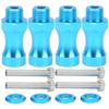 12Pcs Aluminum Alloy Wheel Hub Adapter, RC Extension Wheel Coupling, 12mm to 17mm Hex Drive Hub Adapter for 1/10 to 1/8 RC Model Car, Truck, Off - Road Vehicle, Includes 4 Sets wit (Blue) view 1