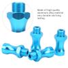 12Pcs Aluminum Alloy Wheel Hub Adapter, RC Extension Wheel Coupling, 12mm to 17mm Hex Drive Hub Adapter for 1/10 to 1/8 RC Model Car, Truck, Off - Road Vehicle, Includes 4 Sets wit (Blue) view 4