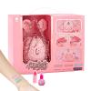 Girls Makeup Set,Carriage Shape Pink Cosmetic Sets Princess Makeup Kits - Portable Real Beauty Set Pretend Toys for Kids view 1