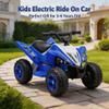 12V Kids Ride On Car with Dual Motors and LED Lights, Blue view 2