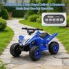 12V Kids Ride On Car with Dual Motors and LED Lights, Blue view 3