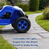 12V Kids Ride On Car with Dual Motors and LED Lights, Blue view 4