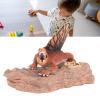 TOPINCN Dinosaur Model Toy, Landscape Model Toy Simulation Static Animal Dinosaur Figure with Landscape Platform for Collection and Display view 4