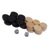 32Pcs Draughts Checkers Backgammon Chess Pieces Exquisite Wooden Board Game Set for Kids Adults Indoor Outdoor Travel Camping Family Fun view 4