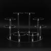 Acrylic Cupcake Stands, Multi Layer Display Stand for Anime Figures and Desserts, Stable Round Doll Platter with 8 Small Discs and Rods, Perfect for Wedding Birthday Party Displays (Transparent) view 2
