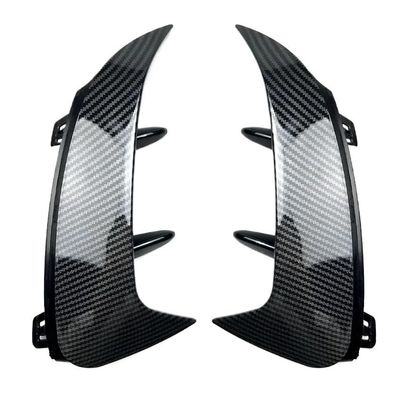 For Mercedes Benz A Class W177 A180 A200 A220 AMG Hatchback 2018-2023 Rear Bumper Trim Lip Spoiler Stickers Fender Canards Black(Carbon pattern)