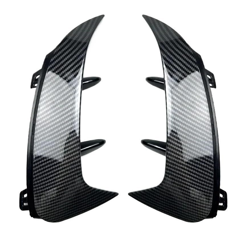 For Mercedes Benz A Class W177 A180 A200 A220 AMG Hatchback 2018-2023 Rear Bumper Trim Lip Spoiler Stickers Fender Canards Black(Carbon pattern)