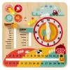Costzon Montessori Kids Daily Learning Clock Toy, Wooden Educational Learning Clock Toy About Season, Weather, Day, Night, Month, Week & Date, Toddlers Daily Calendar for Preschool Boys Girls Aged 3+ view 1