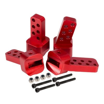 4Pcs Aluminum AR44 Axle Rear Upper Link Riser Anti Squat Mount Compatible with 1 10 RC Rigs Crawler II Chassis DIY 90046 Upgrade(Red)