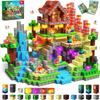 400 PCS Magnetic Blocks with Light Up Blocks - Magnetic Building Blocks, Magnetic Construction Cube Toys, STEM Sensory Learning Toys, Easter Christmas Birthday Gifts for Toddlers Boys and Girls Age 3+ view 1