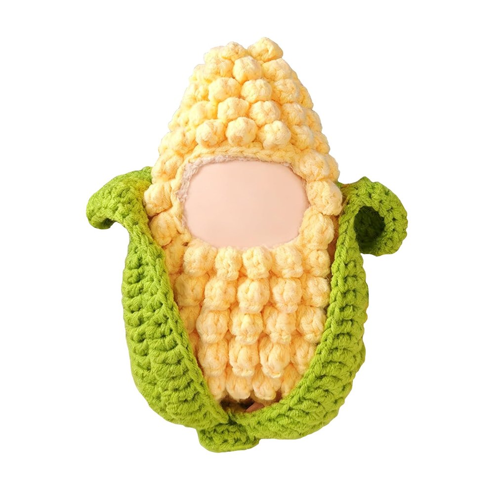 YUEYOUMI 17cm Crocheted Doll Cute Corn Crossbody Bag Not Included Shoulder Strap