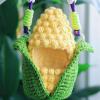 YUEYOUMI 17cm Crocheted Doll Cute Corn Crossbody Bag Not Included Shoulder Strap view 2