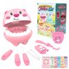 Nilez 14-Piece Dentist Pretend Play Set for Kids Doctor Kit with Educational Cards Medical Kits Role Play Game Pink Cute Cartoon Gift for Girls and Boys Baby 4 Month and up (Heart-Nosed Bear) view 1